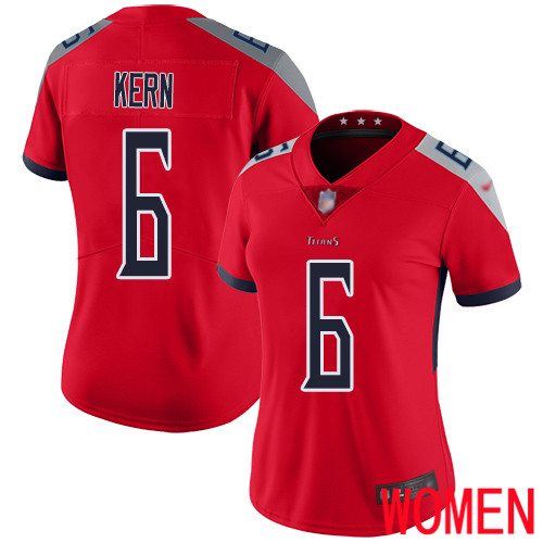 Tennessee Titans Limited Red Women Brett Kern Jersey NFL Football #6 Inverted Legend